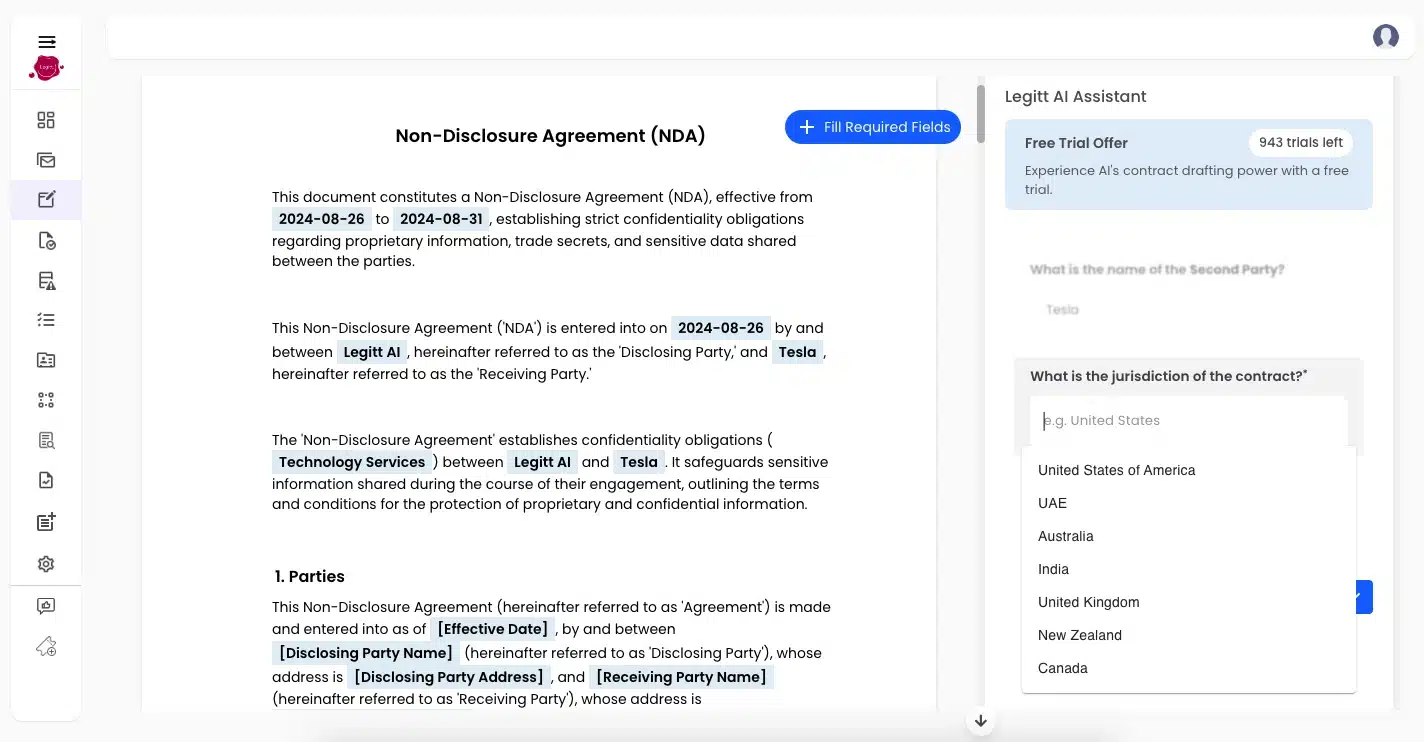 AI contract generation