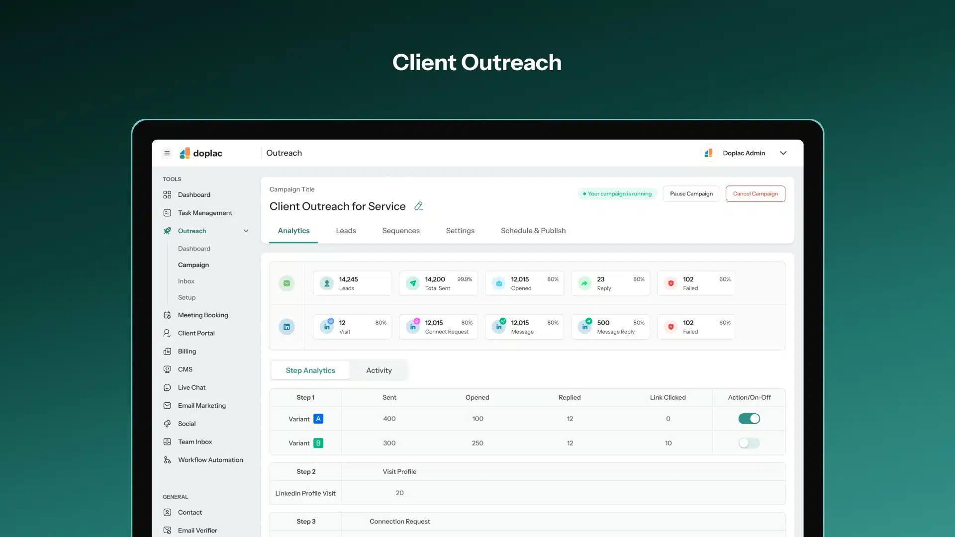 Automated outreach